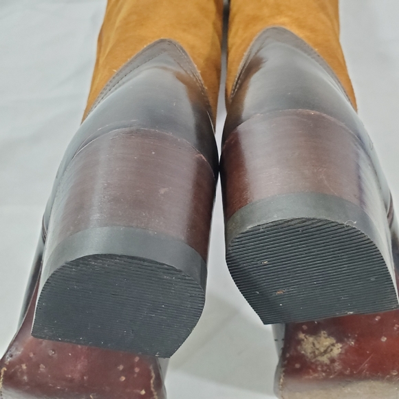 Vtg FRYE Womens Brown Suede Leather Riding Boots - Picture 9 of 12